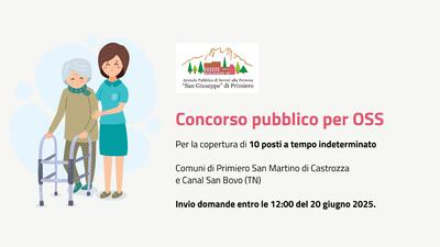 Bando di concorso per Operatore Socio Sanitario