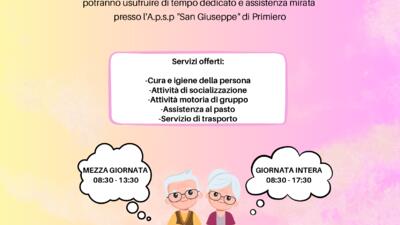 Locandina Servizio Presa in Carico Diurna Continuativa